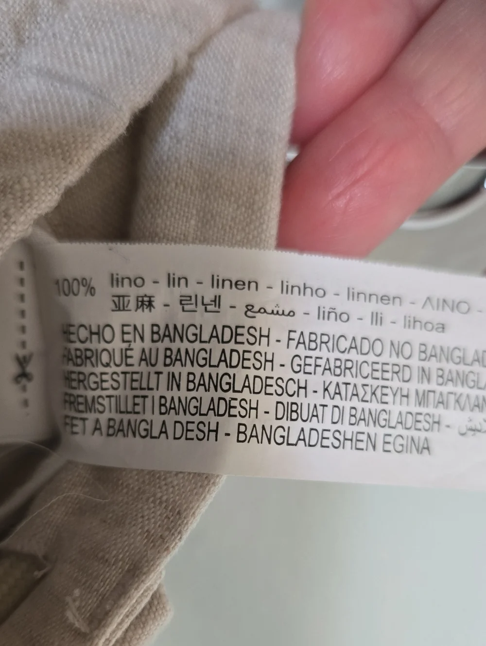 Zara | Classic Beige Linen Trousers Size Large
